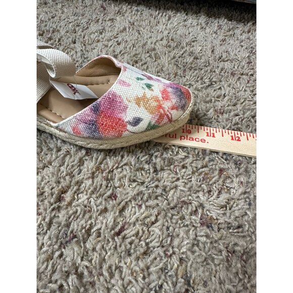 Easy Spirit Womens Floral Espadrille Meza Wedge Sandals 9 Beige/Fabric Upper NEW - Picture 6 of 7